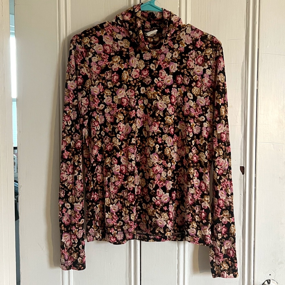 H&M floral turtleneck